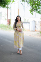 Athena Handblock Printed Cotton Kurti