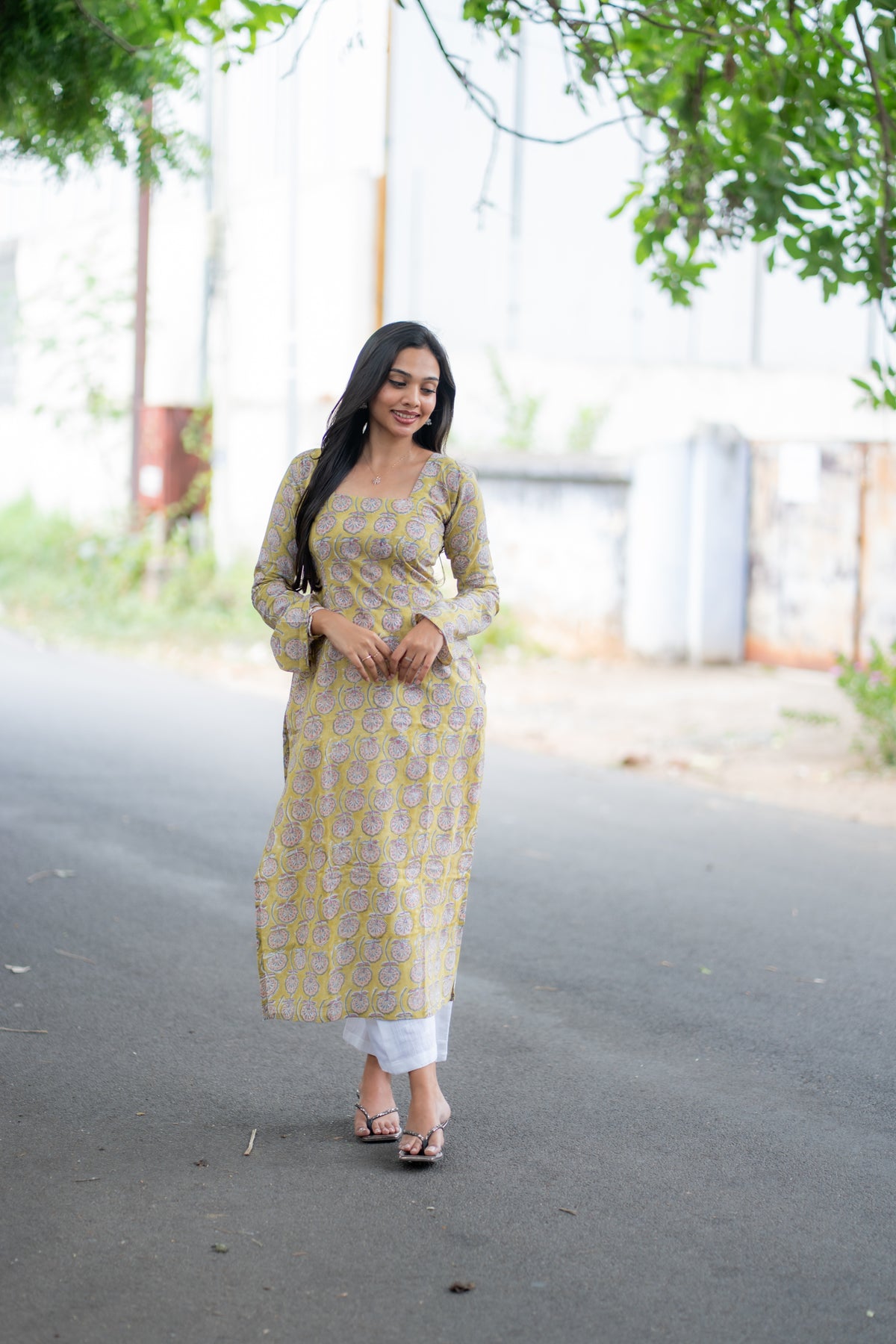 Athena Handblock Printed Cotton Kurti