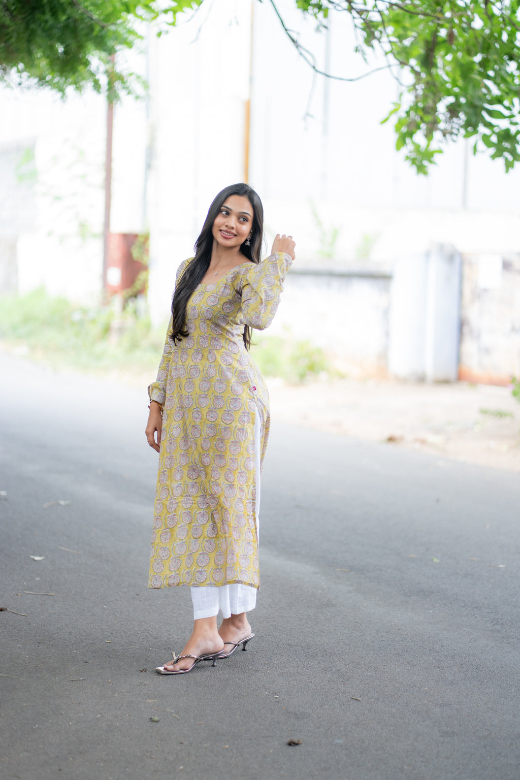 Athena Handblock Printed Cotton Kurti