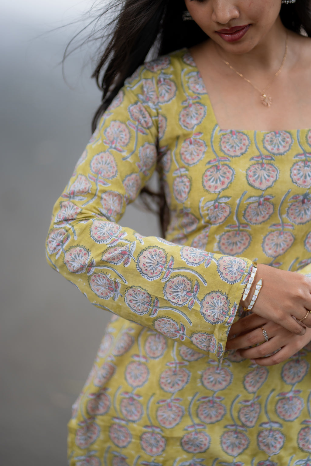 Athena Handblock Printed Cotton Kurti