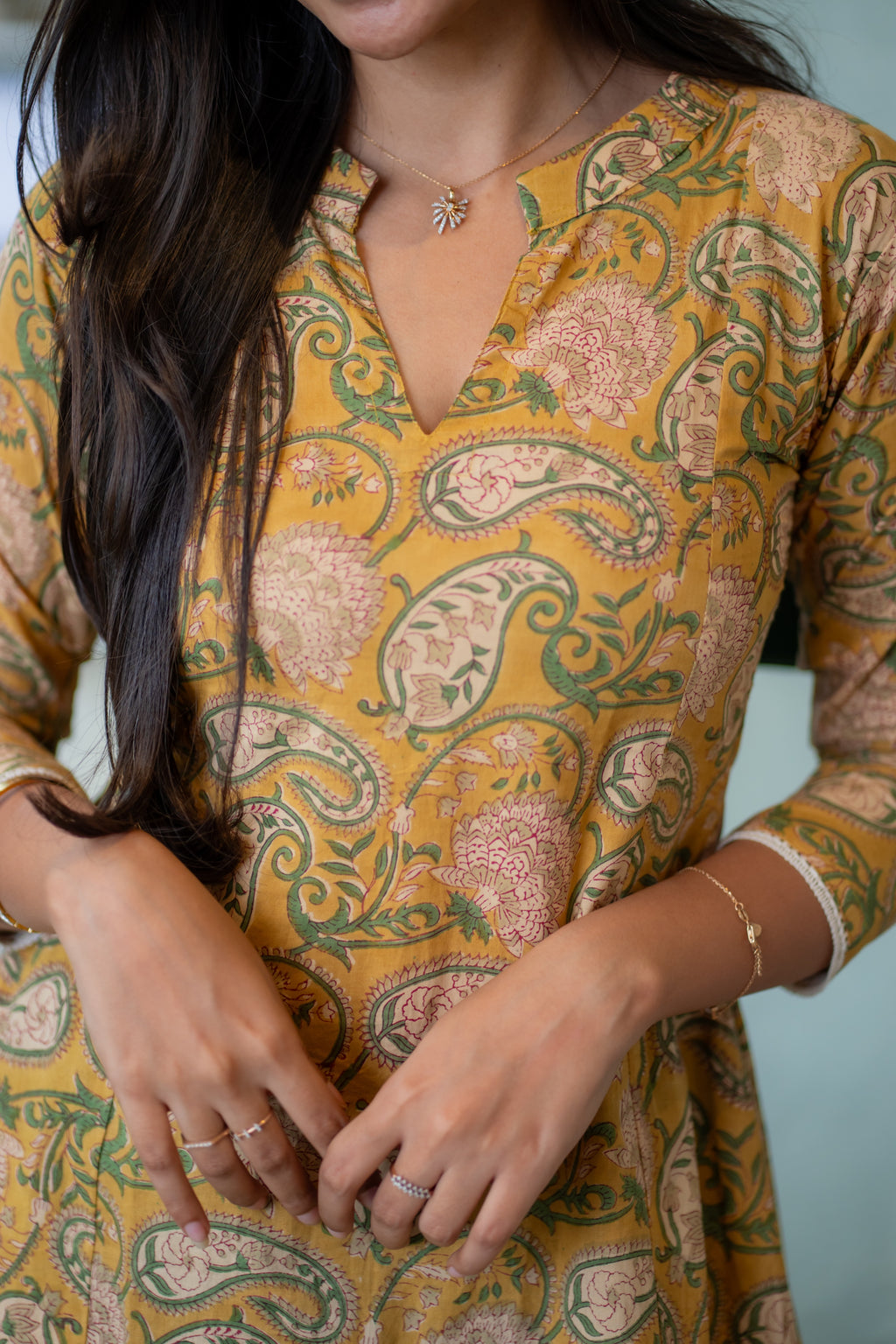 Pooja Handblock Printed Cotton Kurti