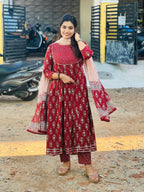 INARAH Cotton Anarkali set