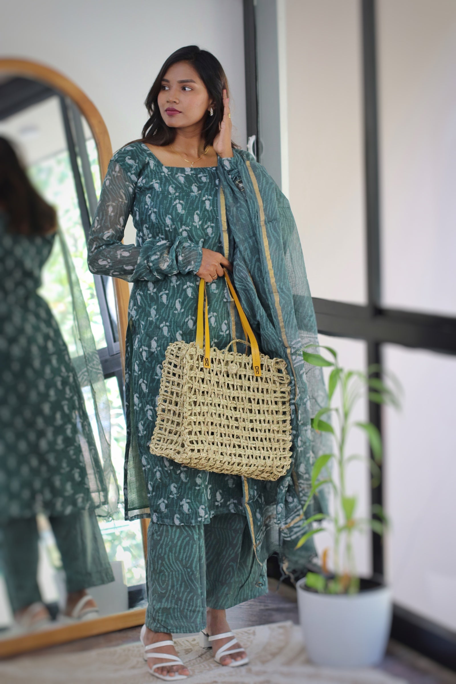 Yamini Kota Doria Suit Set