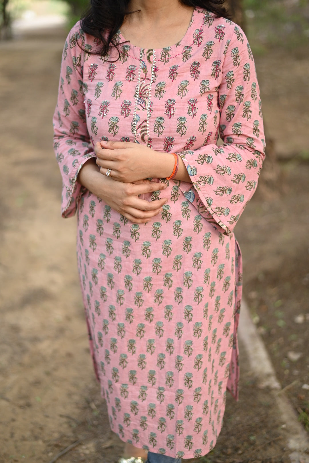 Kaya bell sleeves cotton kurti