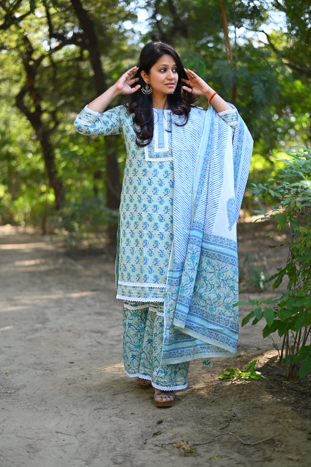 Ahoyi cotton sharara set