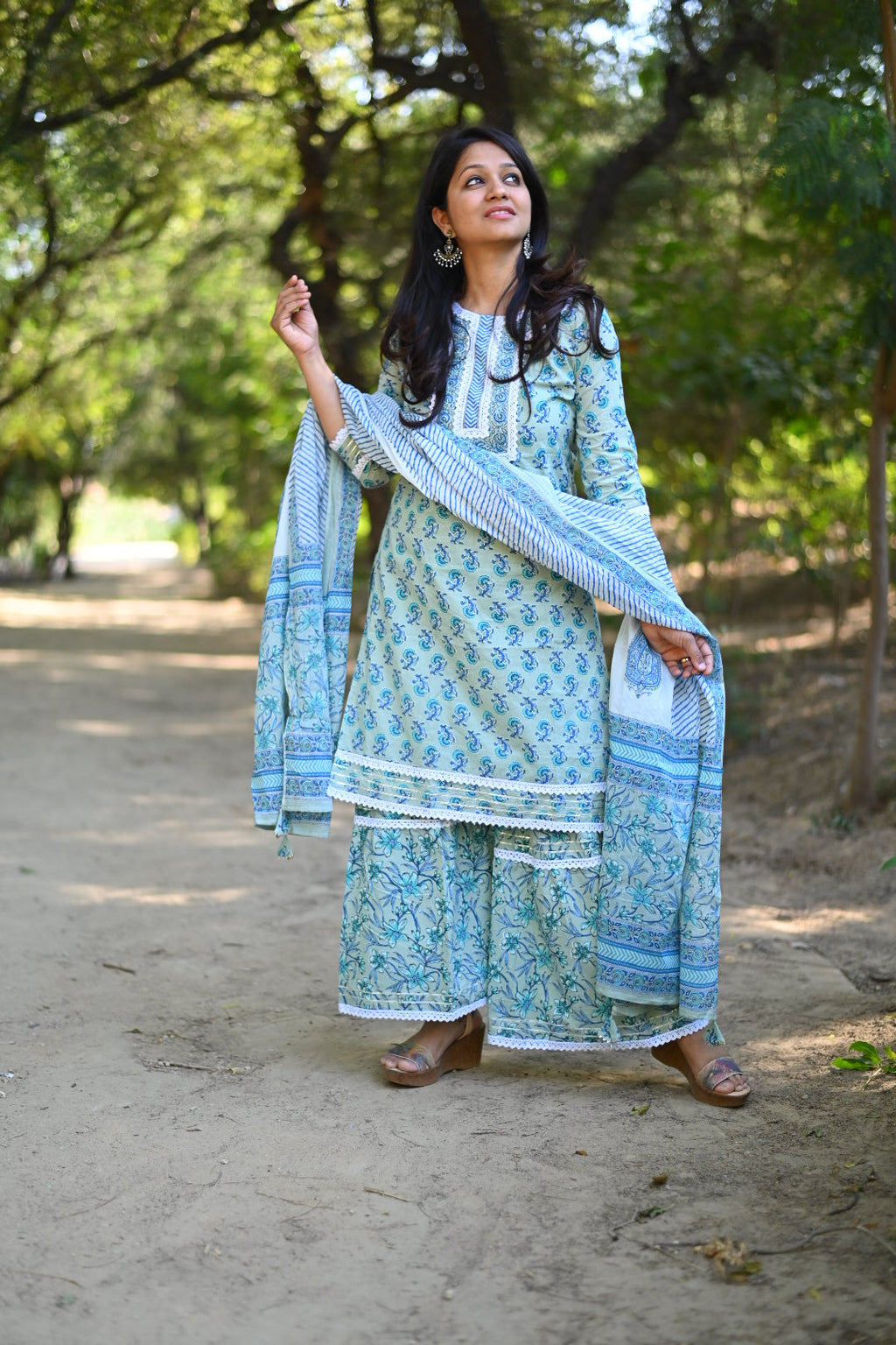 Ahoyi cotton sharara set
