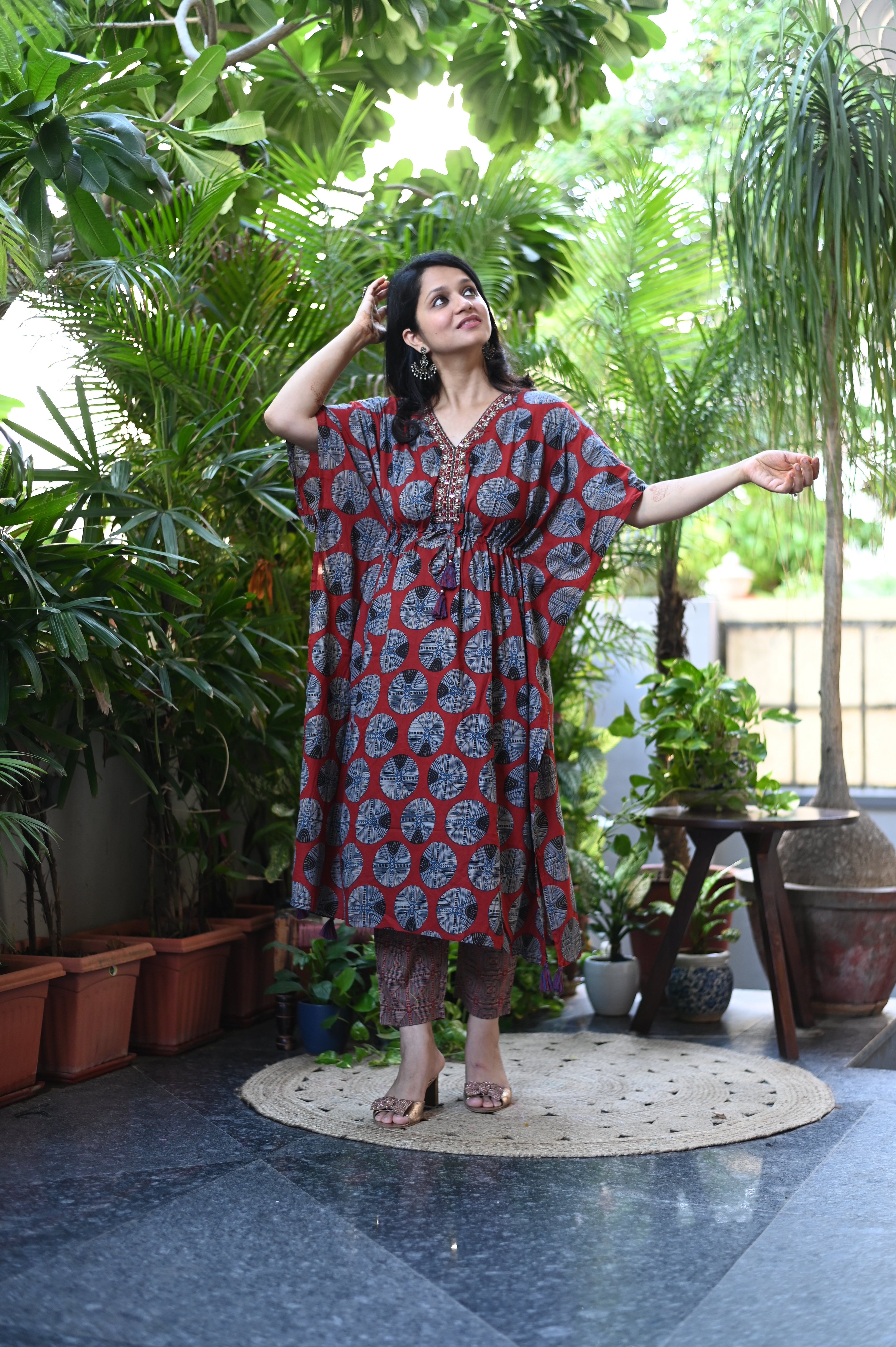Aashri Cotton Kaftan Set