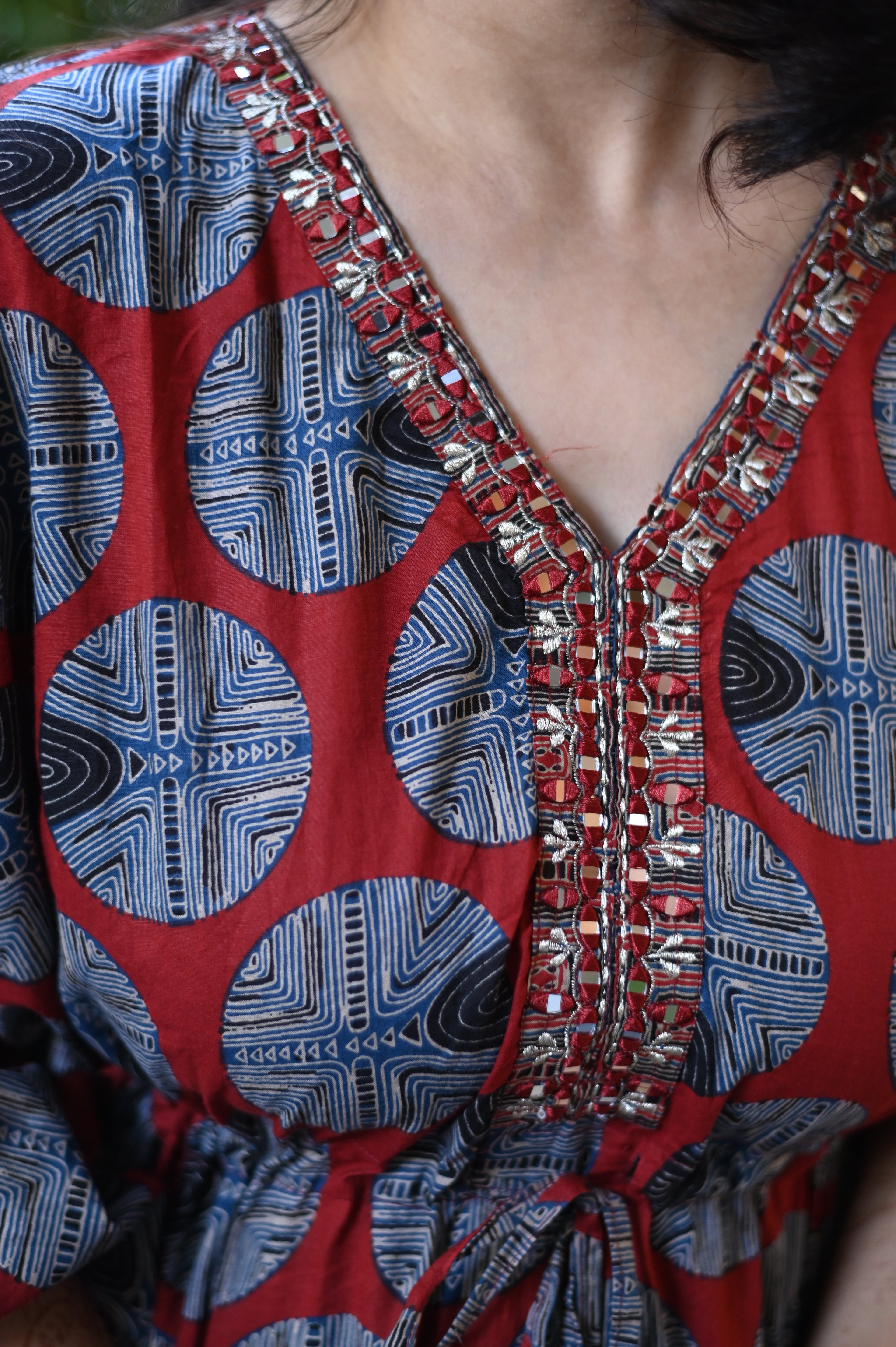 Aashri Cotton Kaftan Set