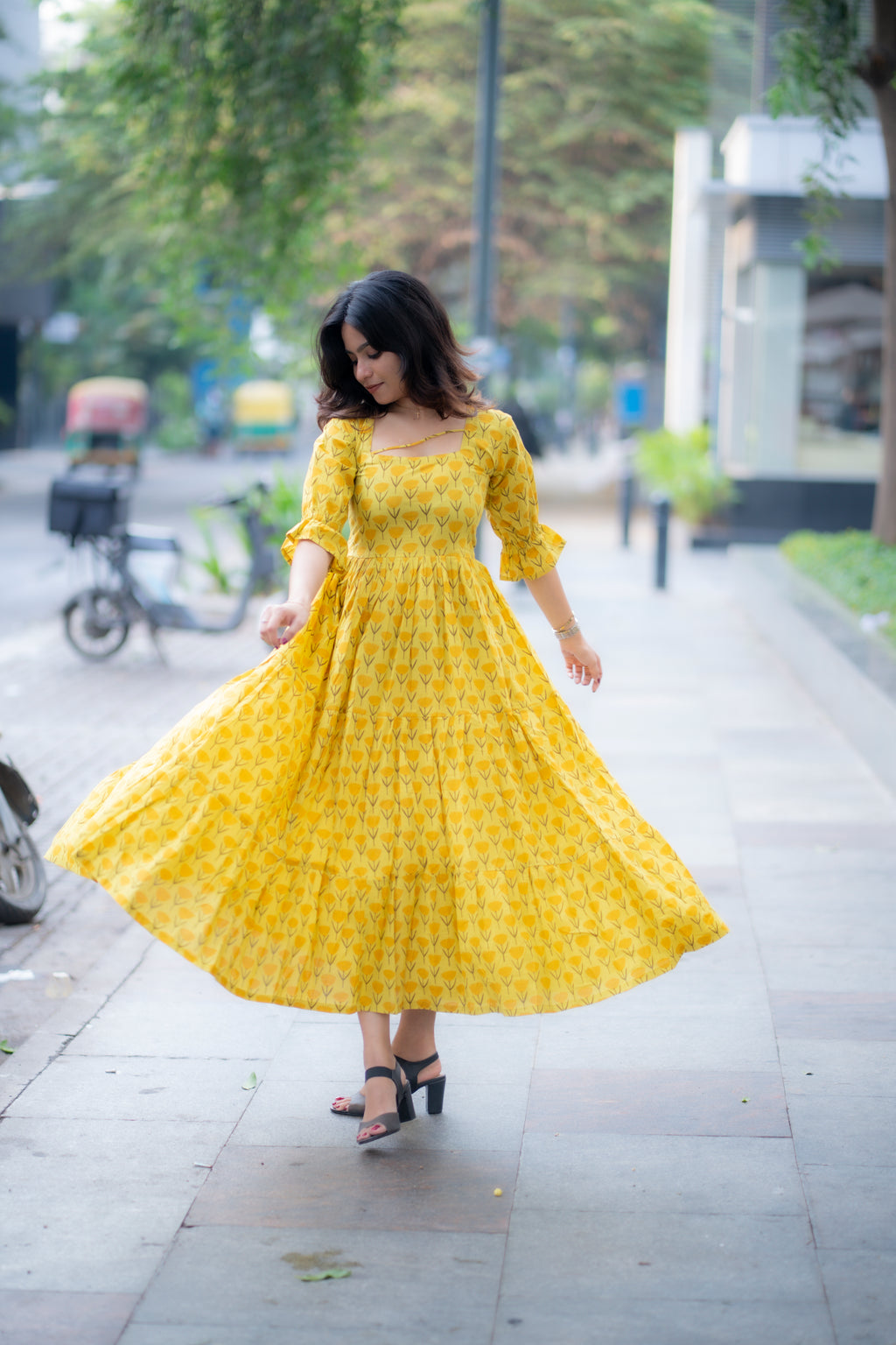 Preeti Lime Yellow Kurti