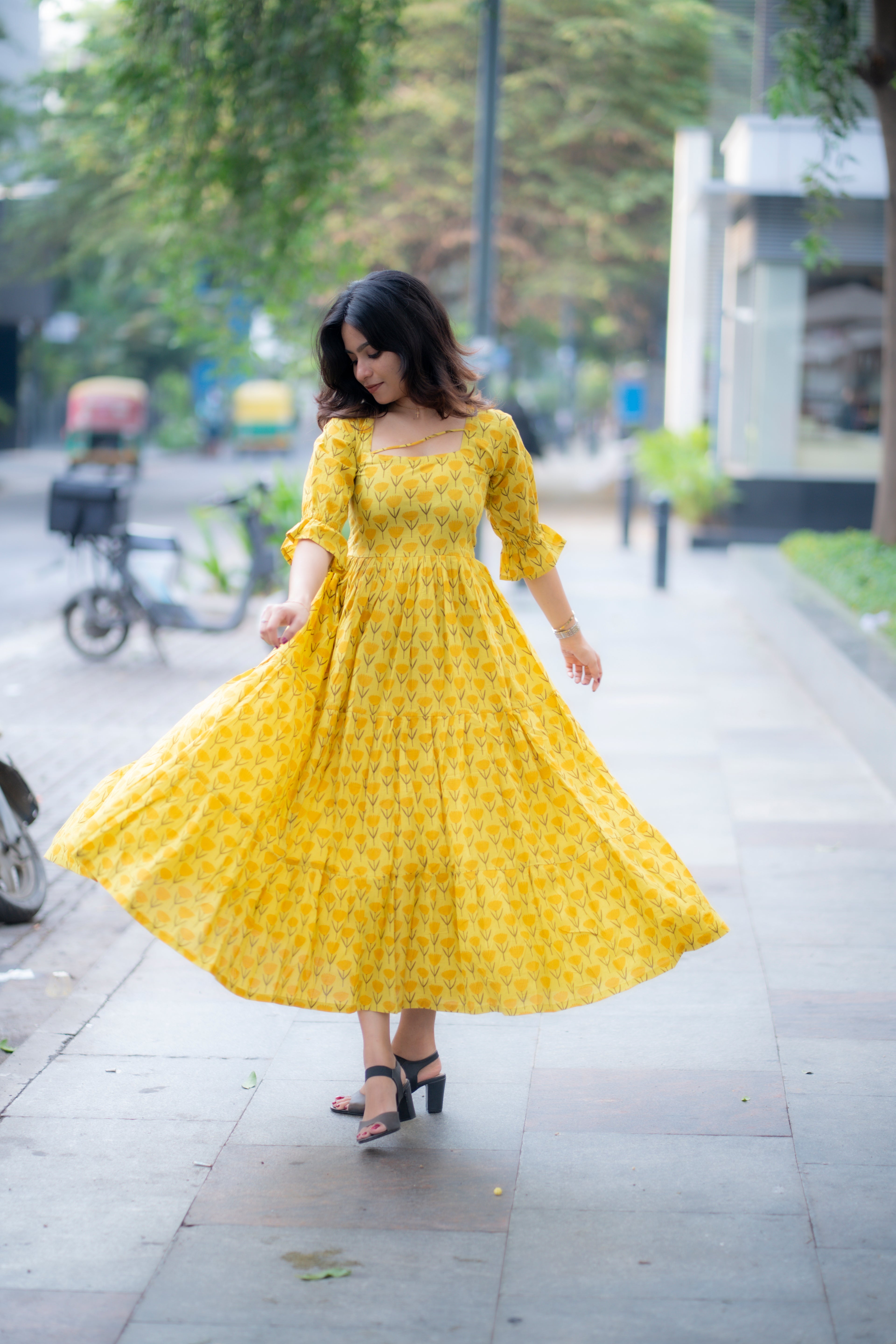 Preeti Lime Yellow Kurti