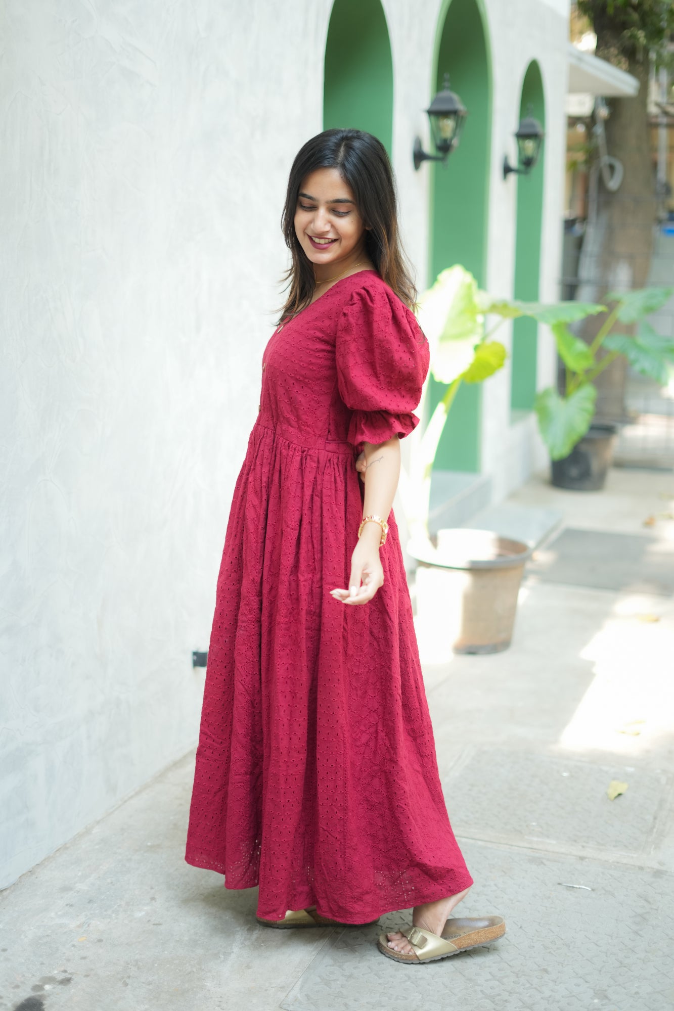 Steffy Schiffli Hakoba cotton Dress