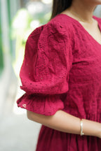 Steffy Schiffli Hakoba cotton Dress