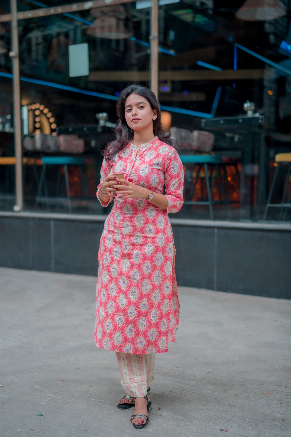 Aafita Cotton Kurta Pant Set