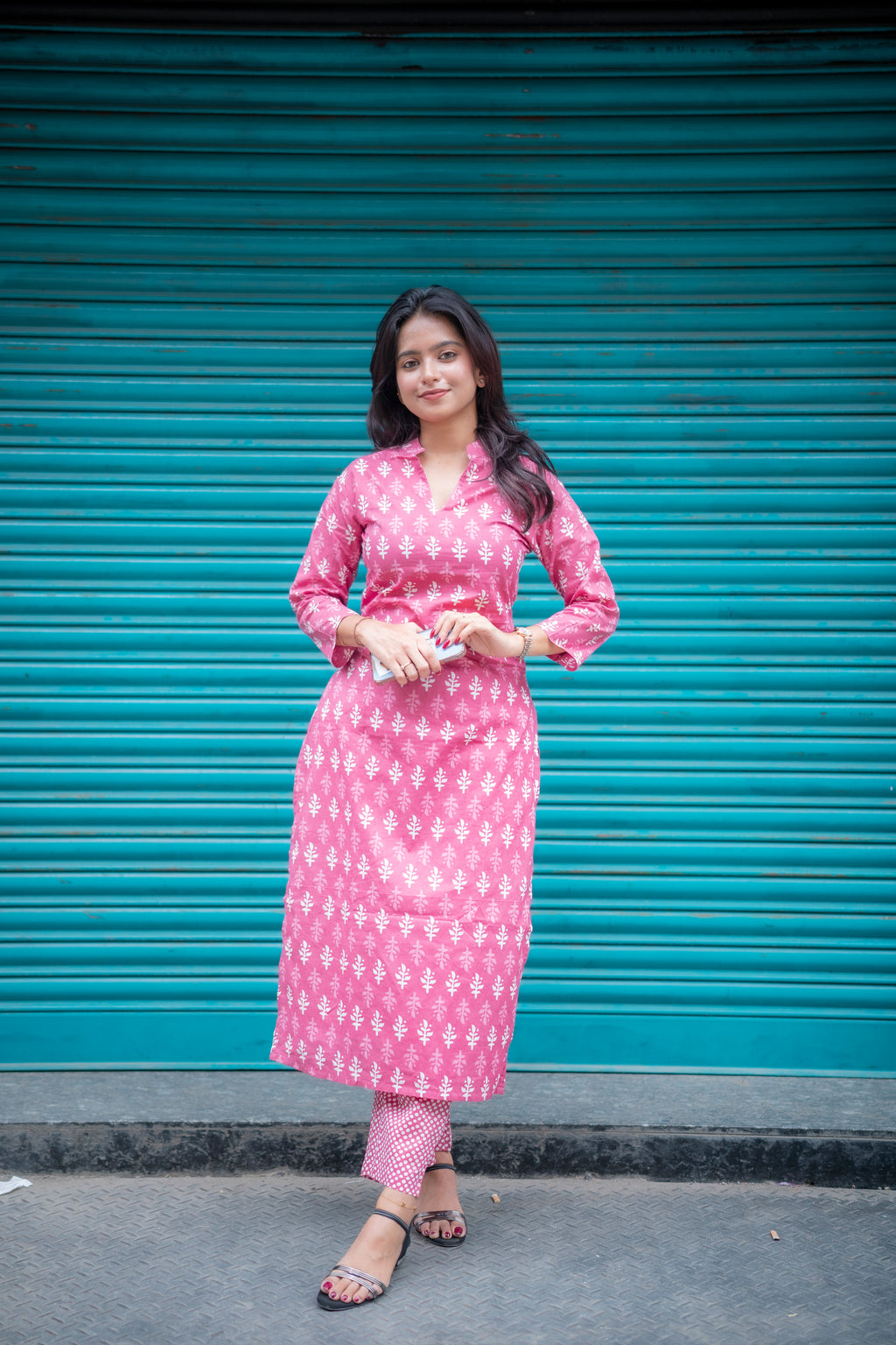 Lina Cotton Kurta Pant Set