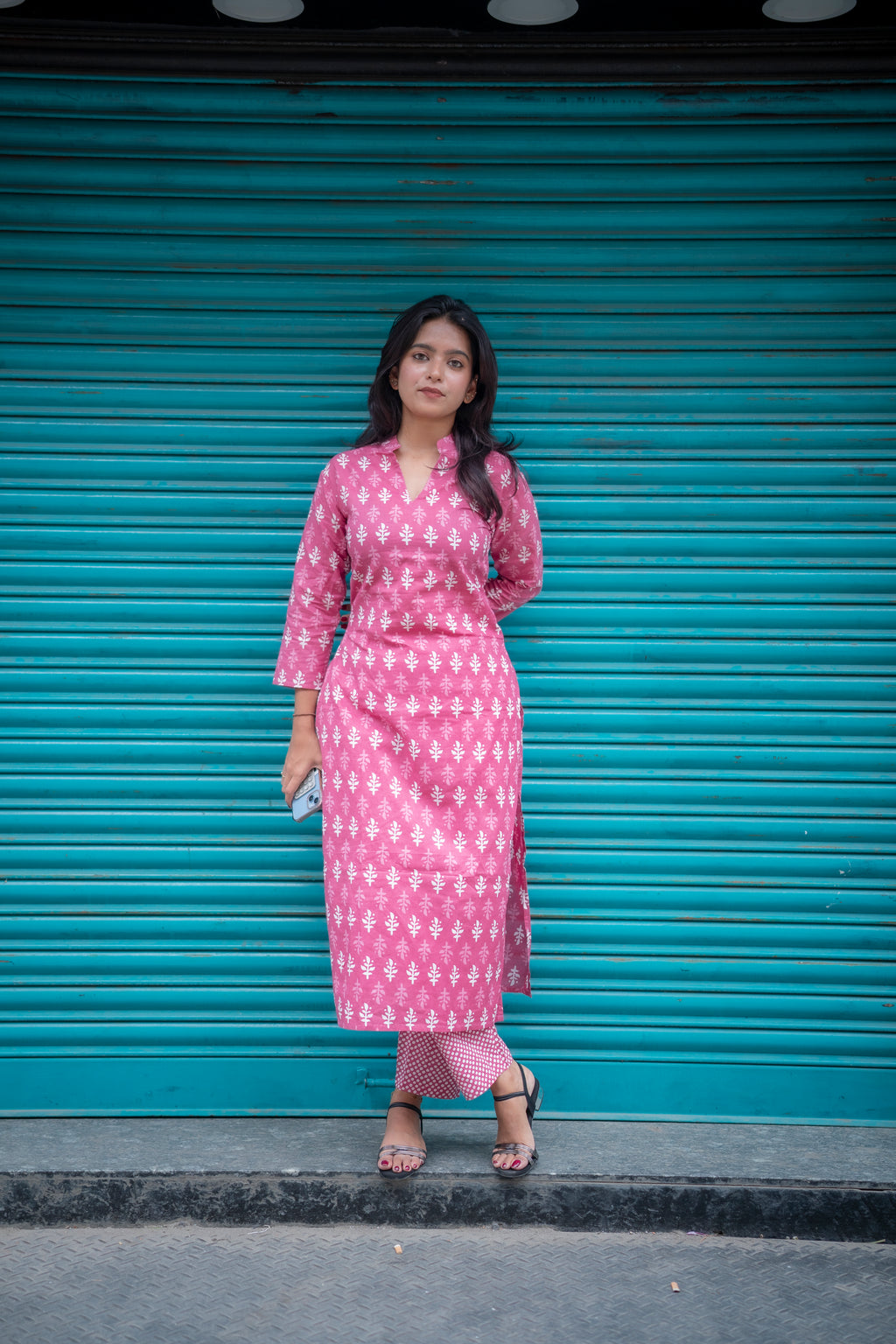 Lina Cotton Kurta Pant Set