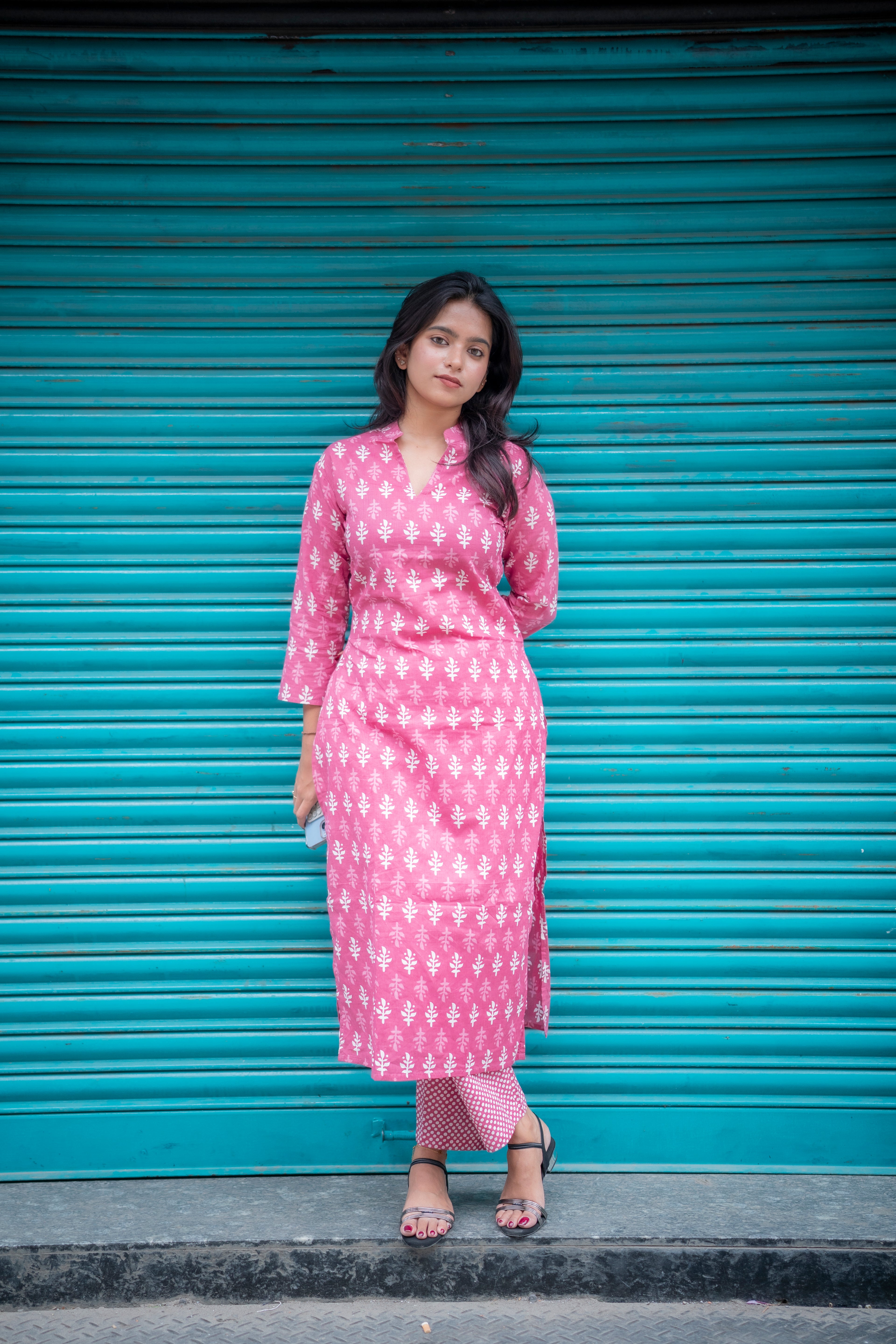 Lina Cotton Kurta Pant Set