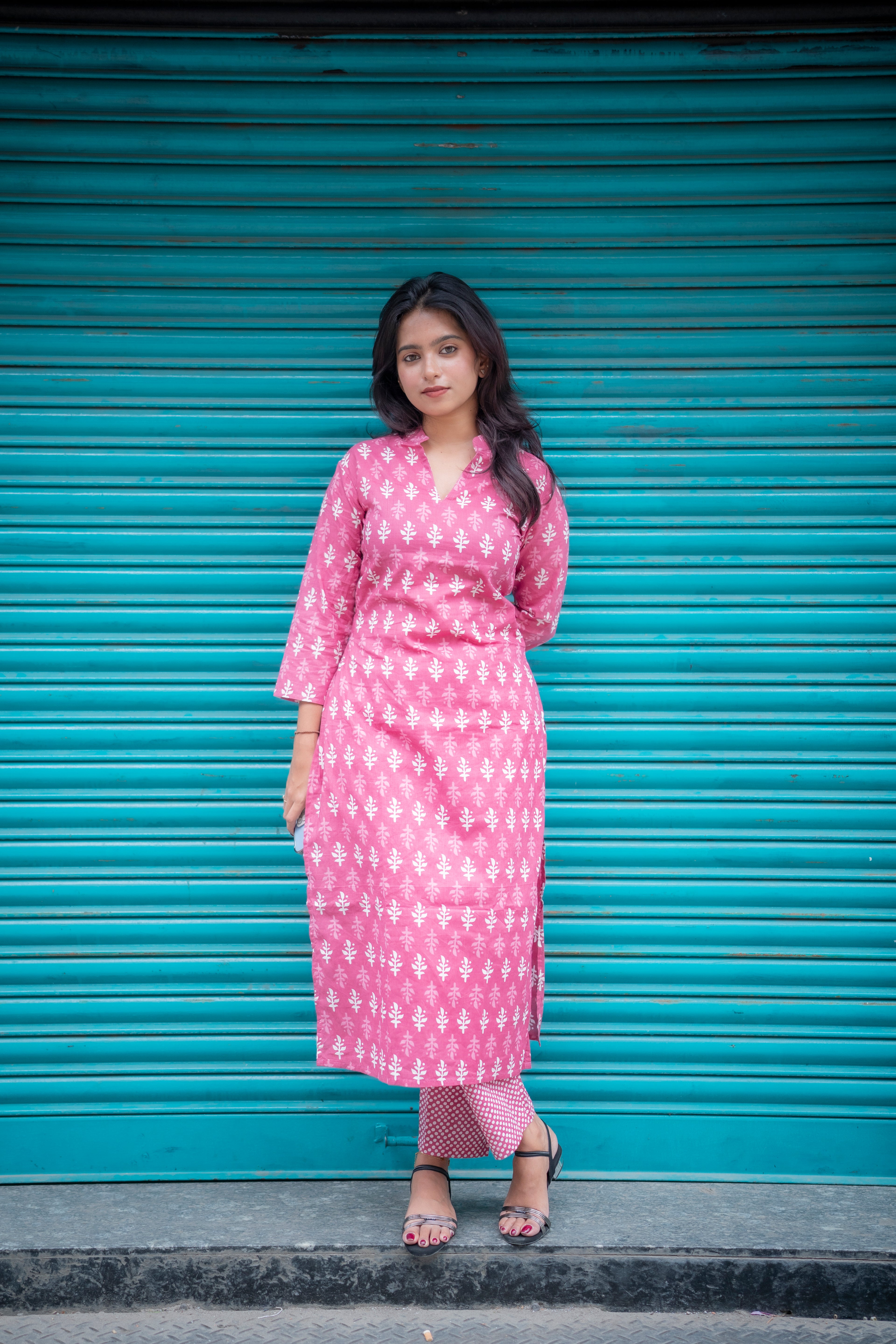 Lina Cotton Kurta Pant Set