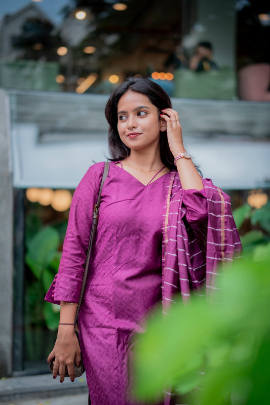 Rubiya Katha cotton Suit Set