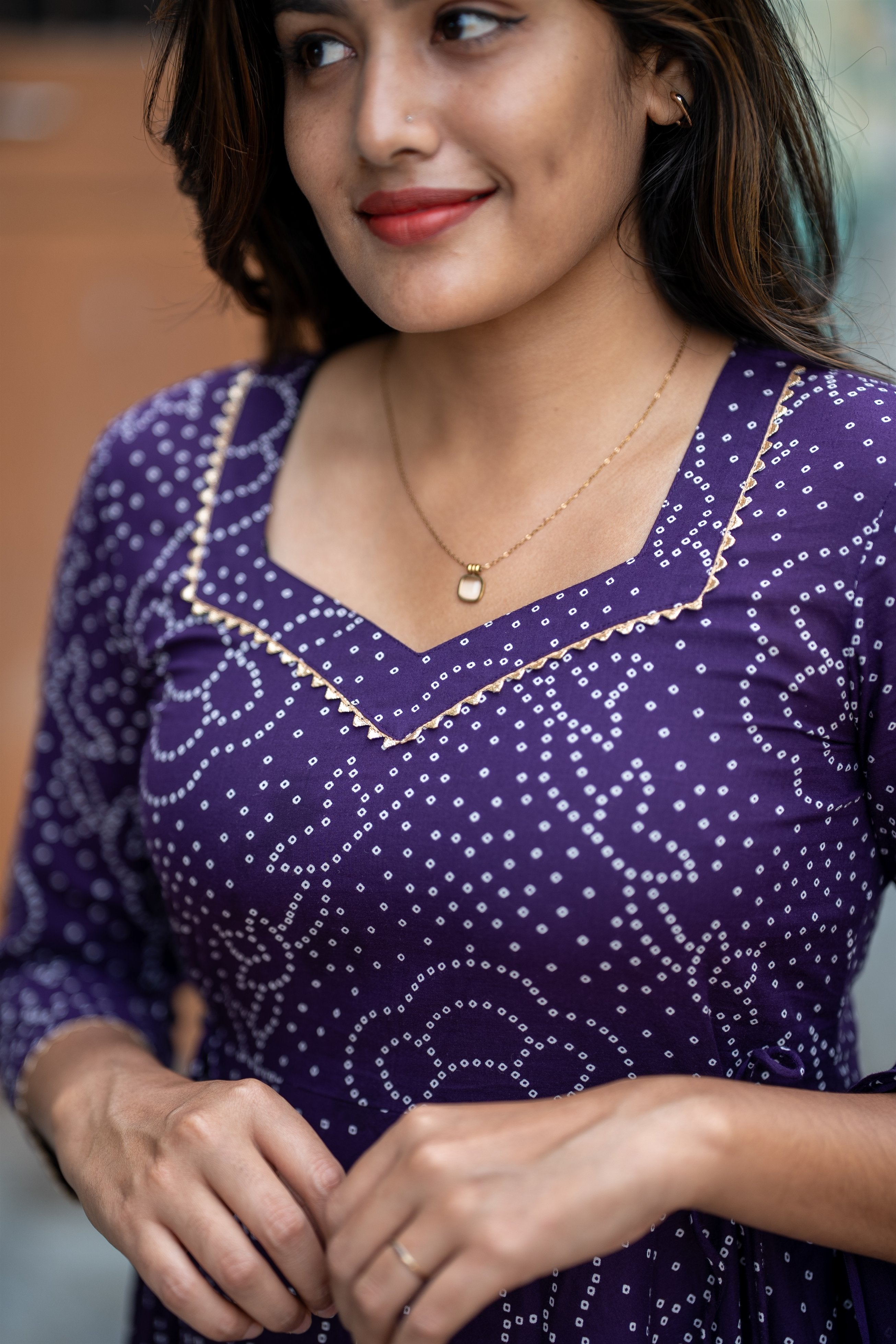 Gulbandh Bandhani Anarkali Suit Set