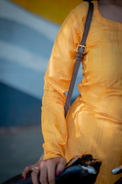 Saanjita Sunshine Yellow Cotton Suit Set
