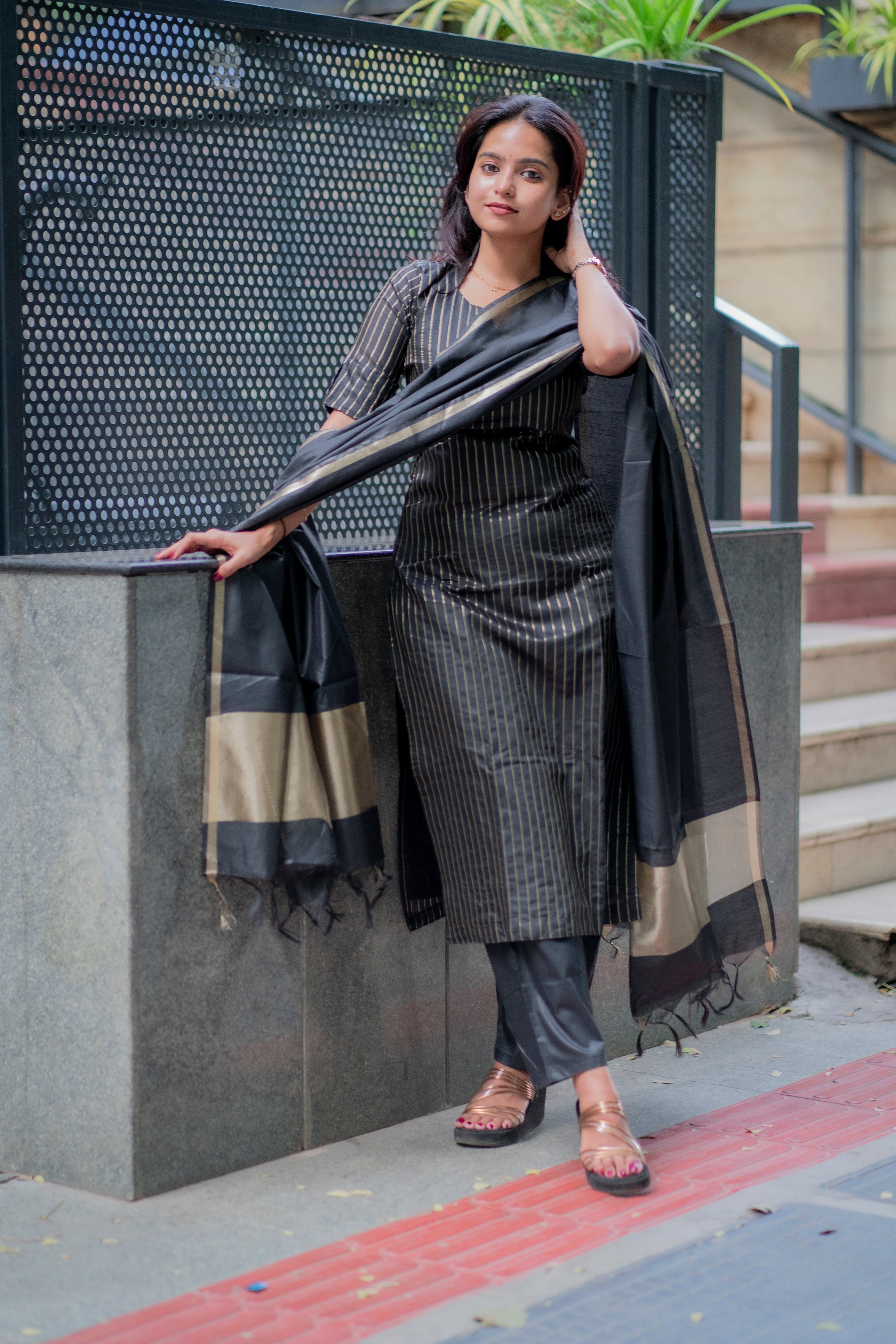 Devika Vegan silk suit set