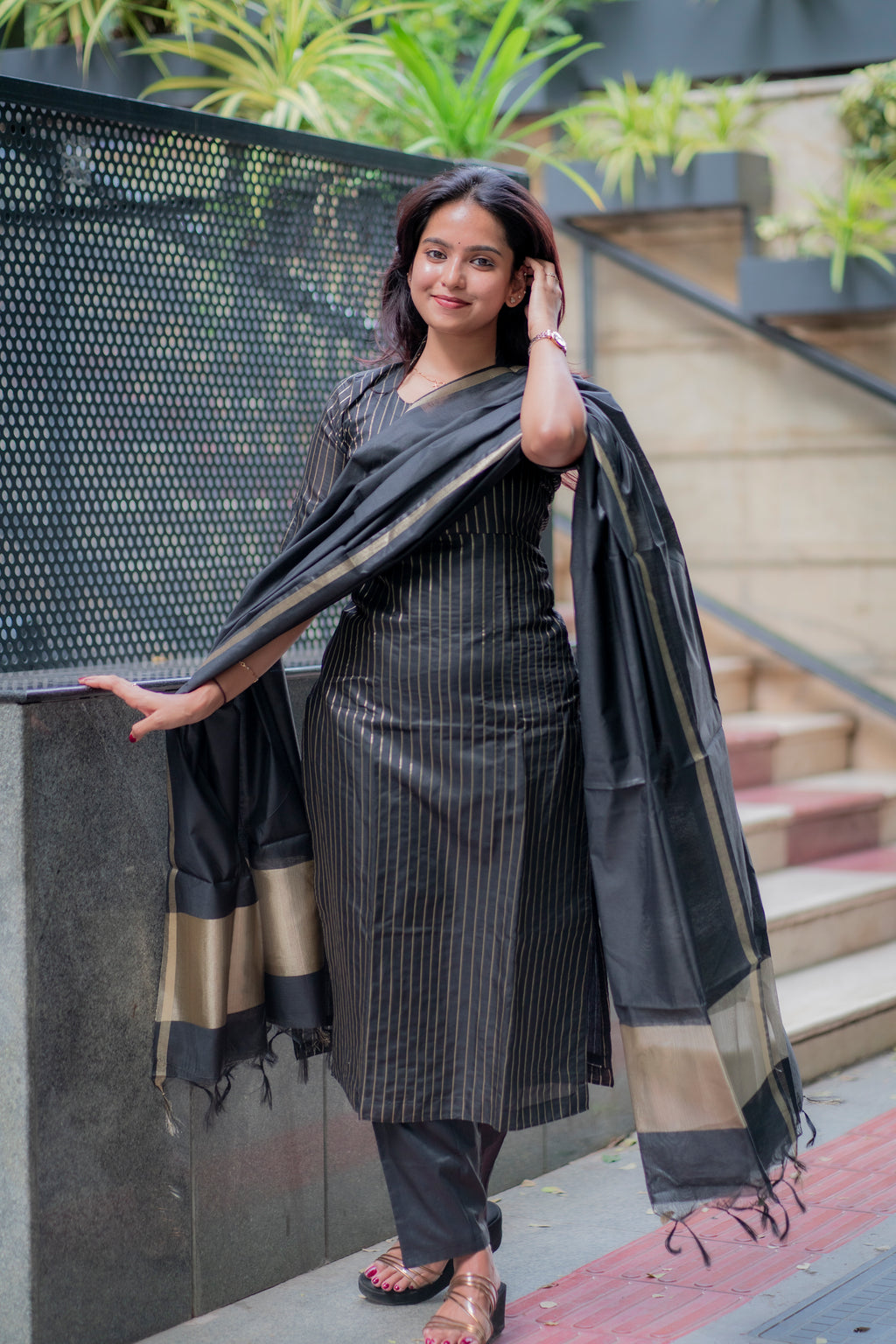 Devika Vegan silk suit set