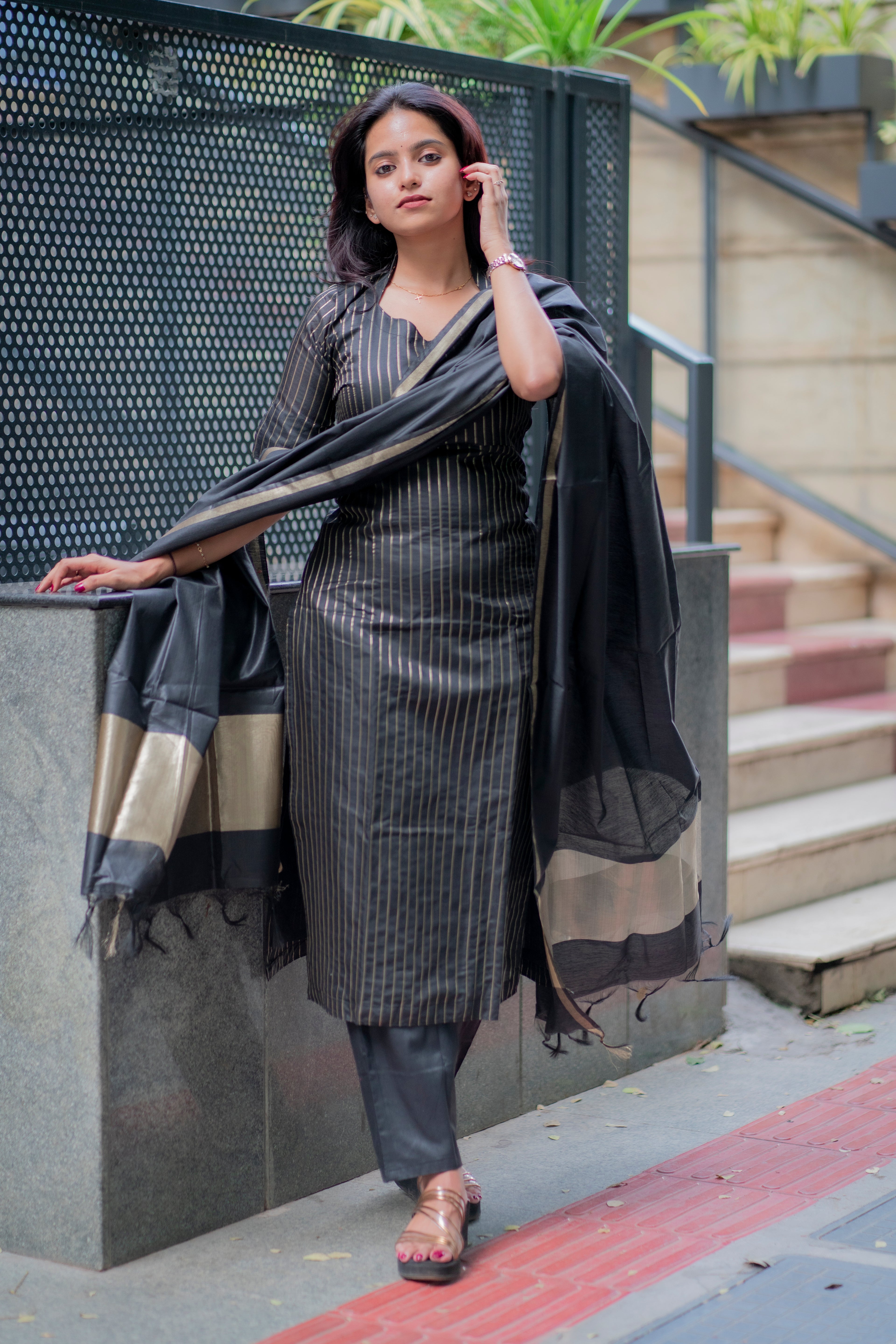 Devika Vegan silk suit set