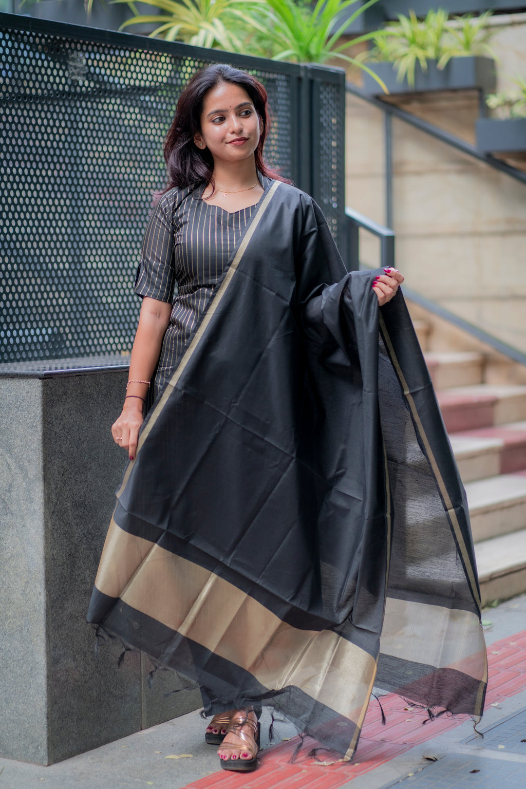 Devika Vegan silk suit set