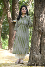 Geni Green Cotton Kurti