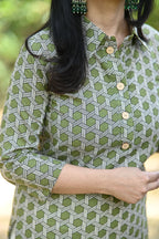 Geni Green Cotton Kurti