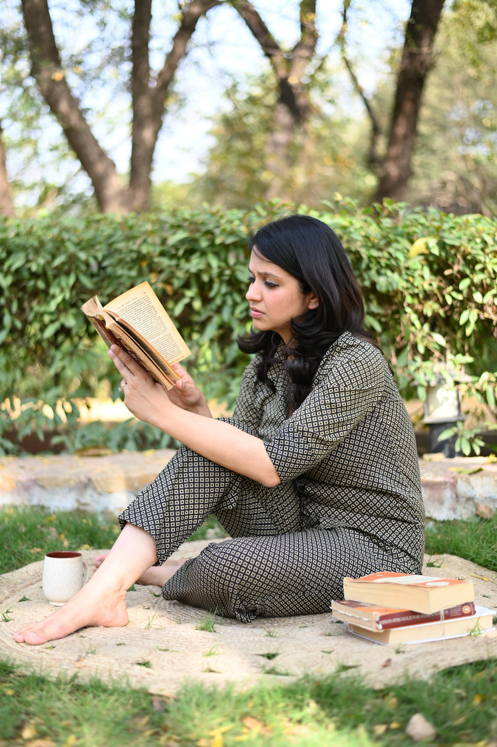 Charvee Check Print Loungewear Set