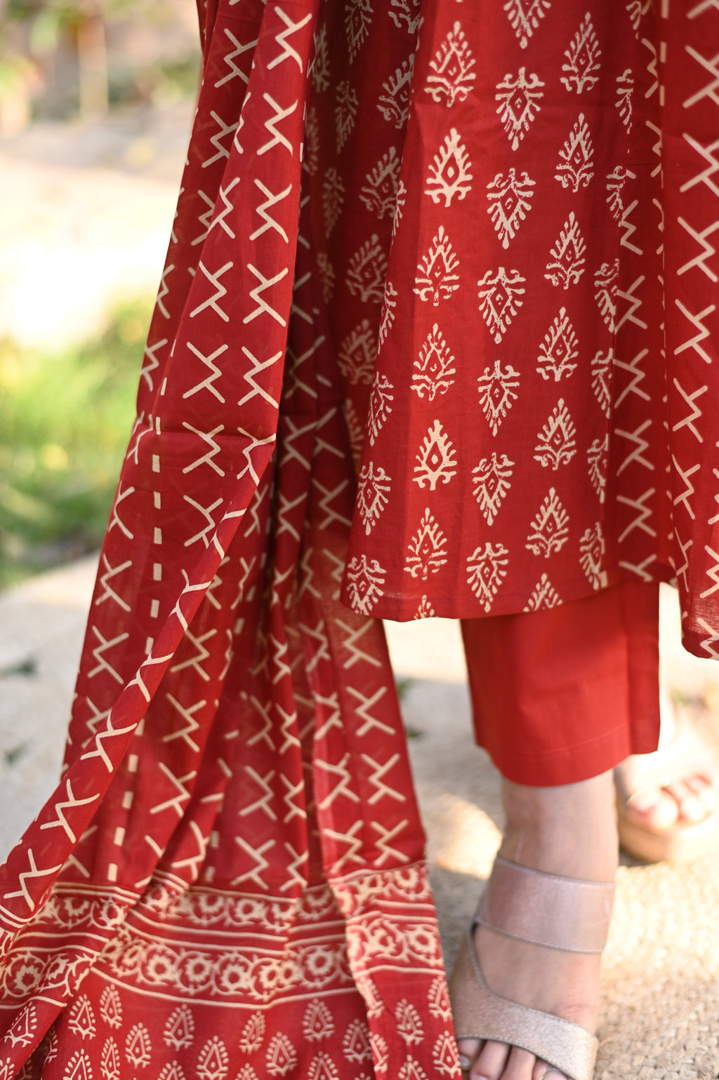 Marina Anarkali Cotton Suit Set