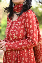 Marina Anarkali Cotton Suit Set