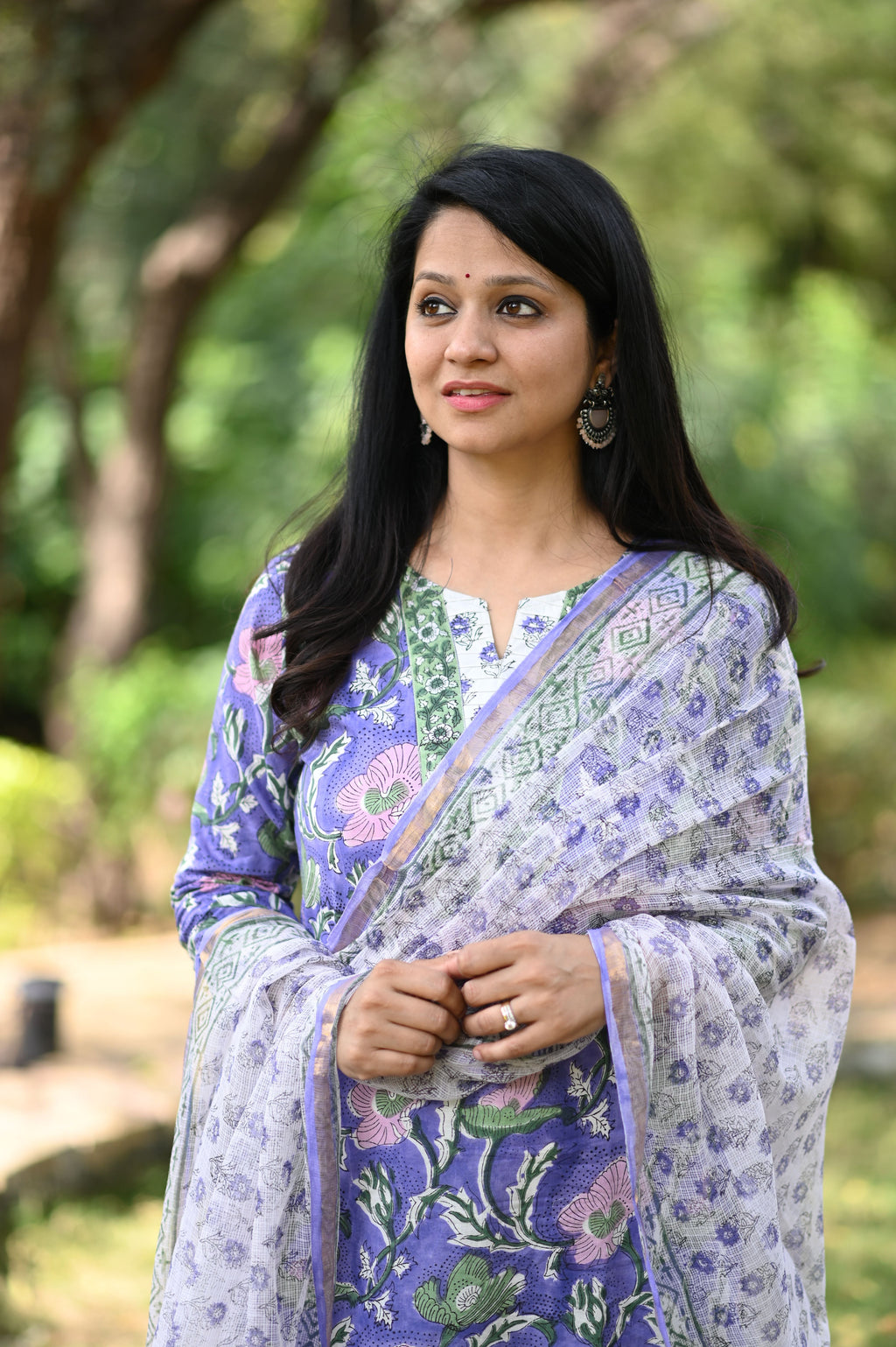 Aditi Hand Block Cotton Suit Set