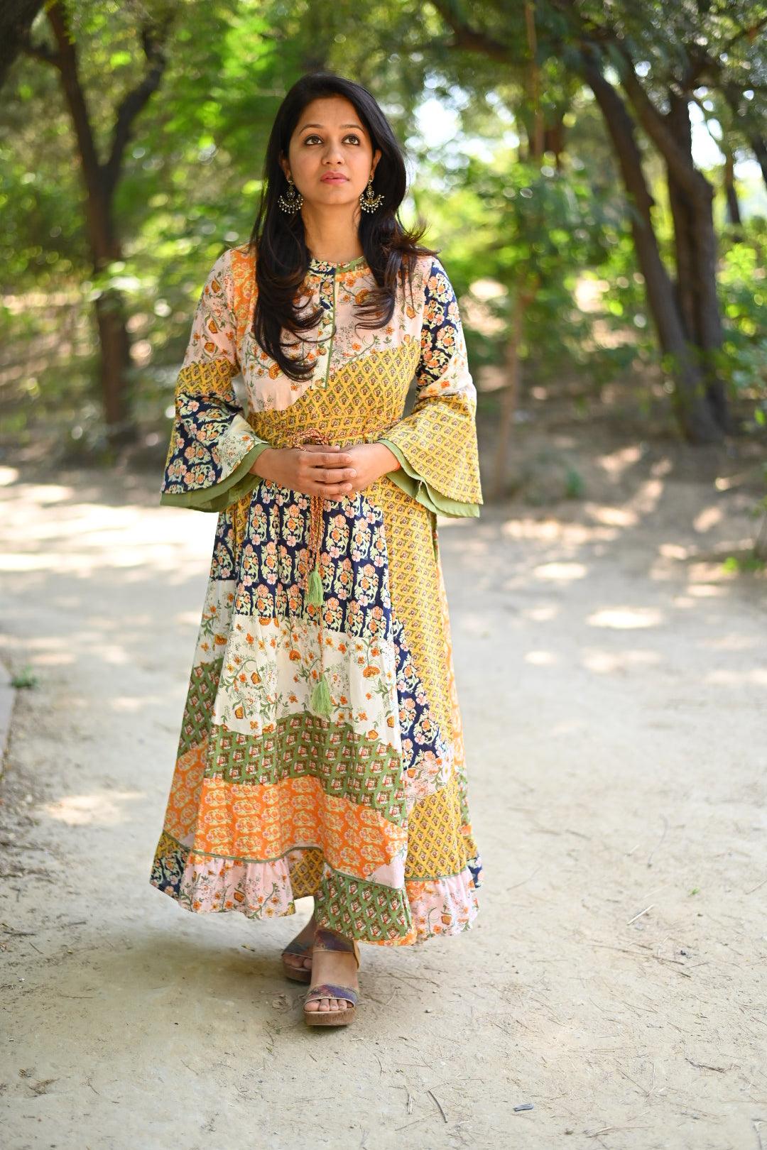 Multicolor Cotton Dress