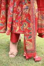 Mishka Floral Anarkali Cotton Sut Set