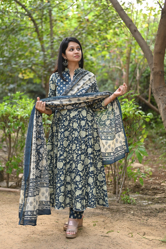 Arika Anarkali Cotton Suit Set