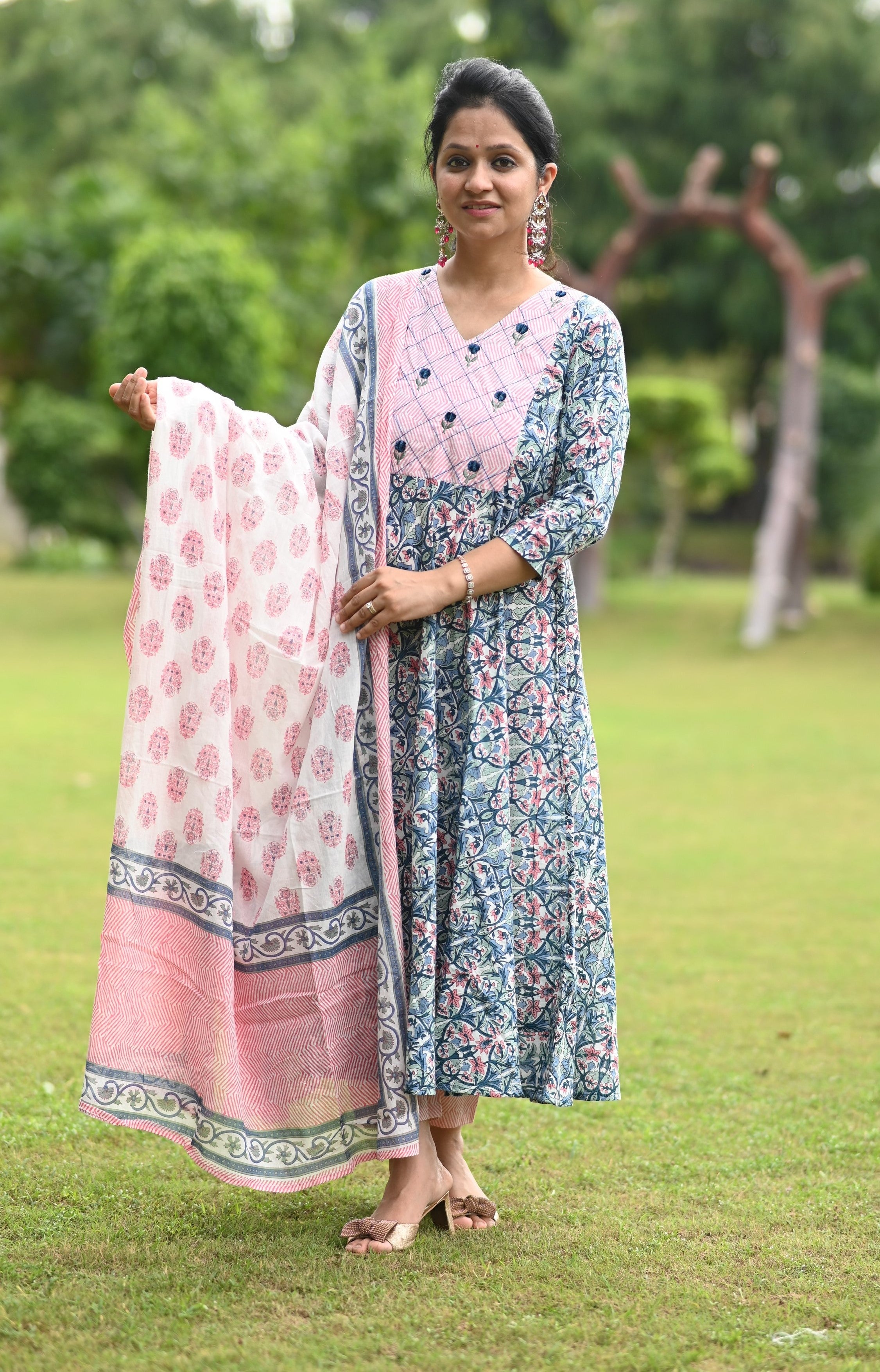 Sahiba Cotton Anarkali Suit Set