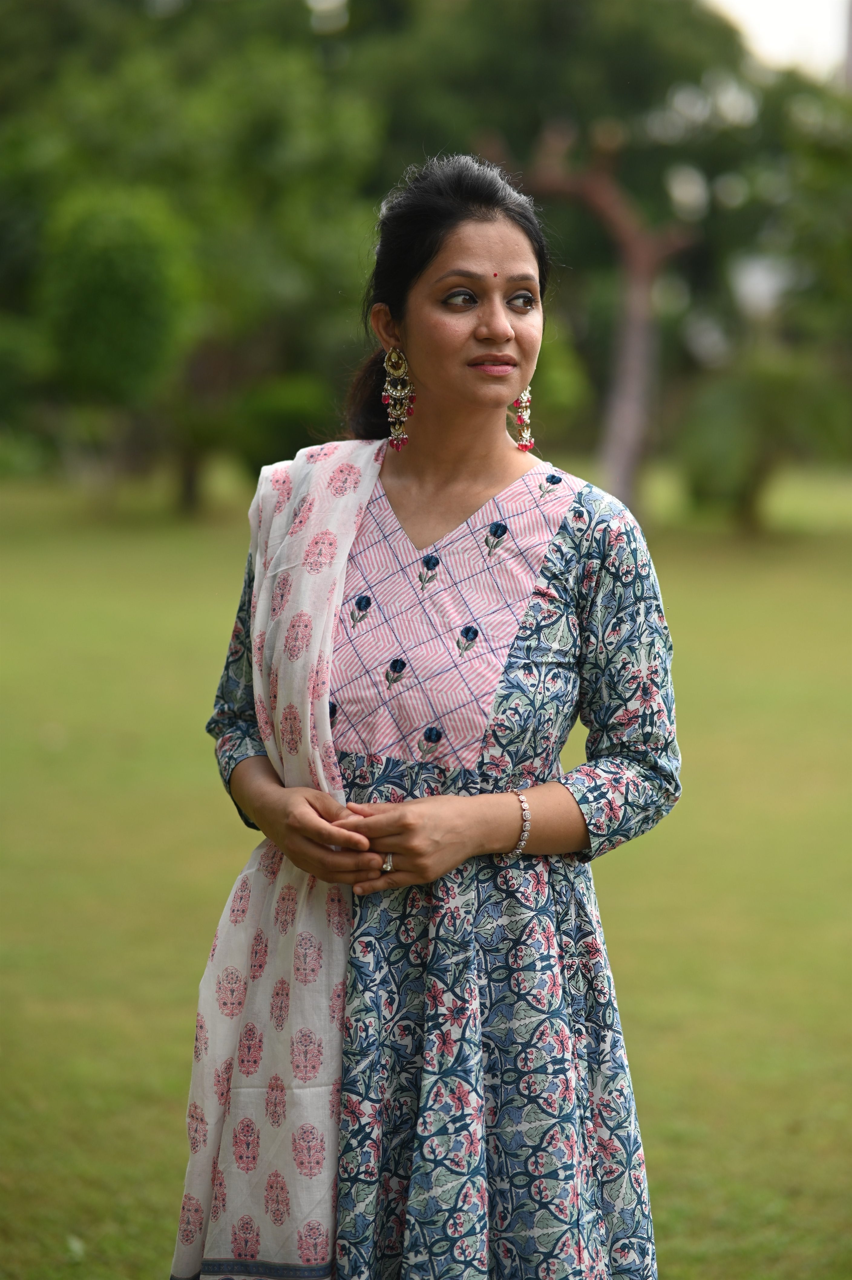 Sahiba Cotton Anarkali Suit Set