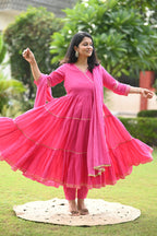 Banno Anarkali Cotton Suit Set