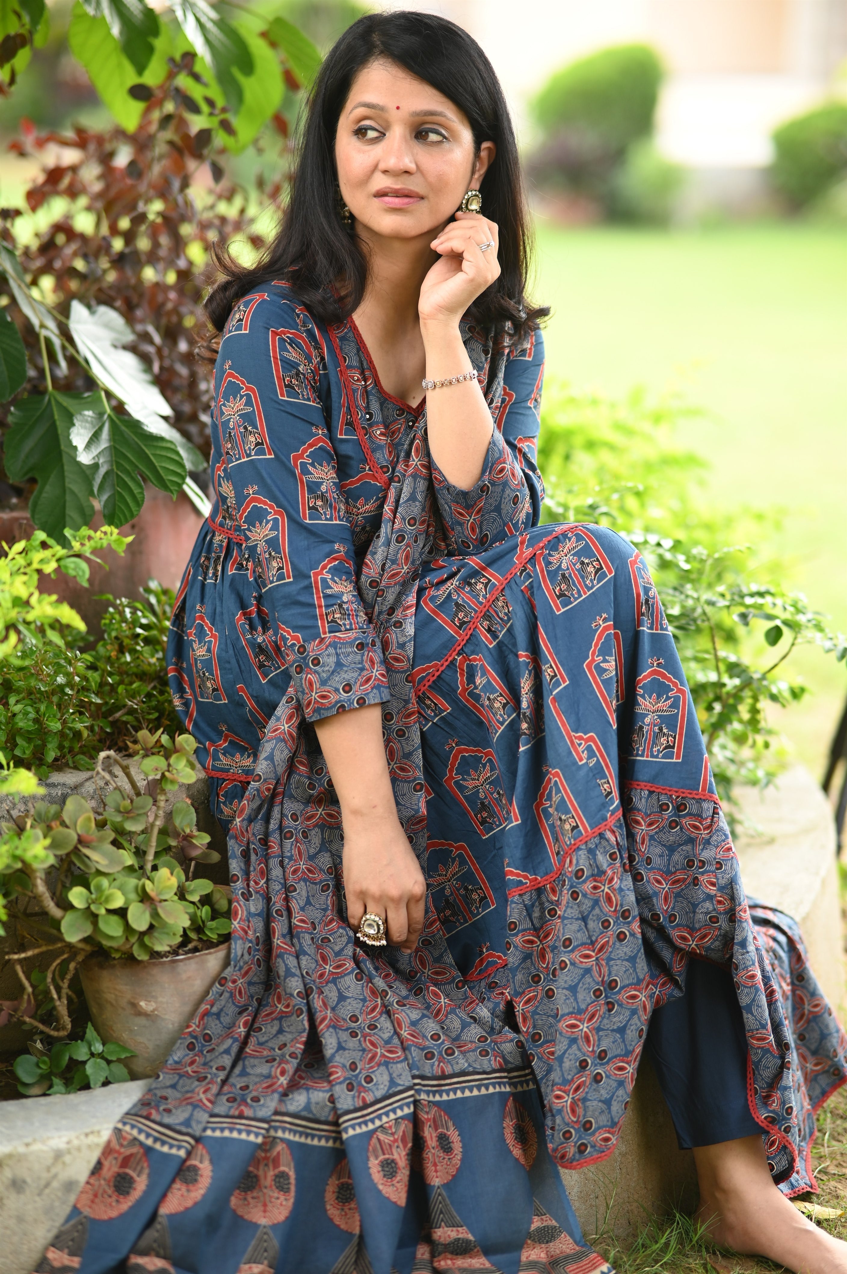 Nagma Anarkali Cotton Suit Set