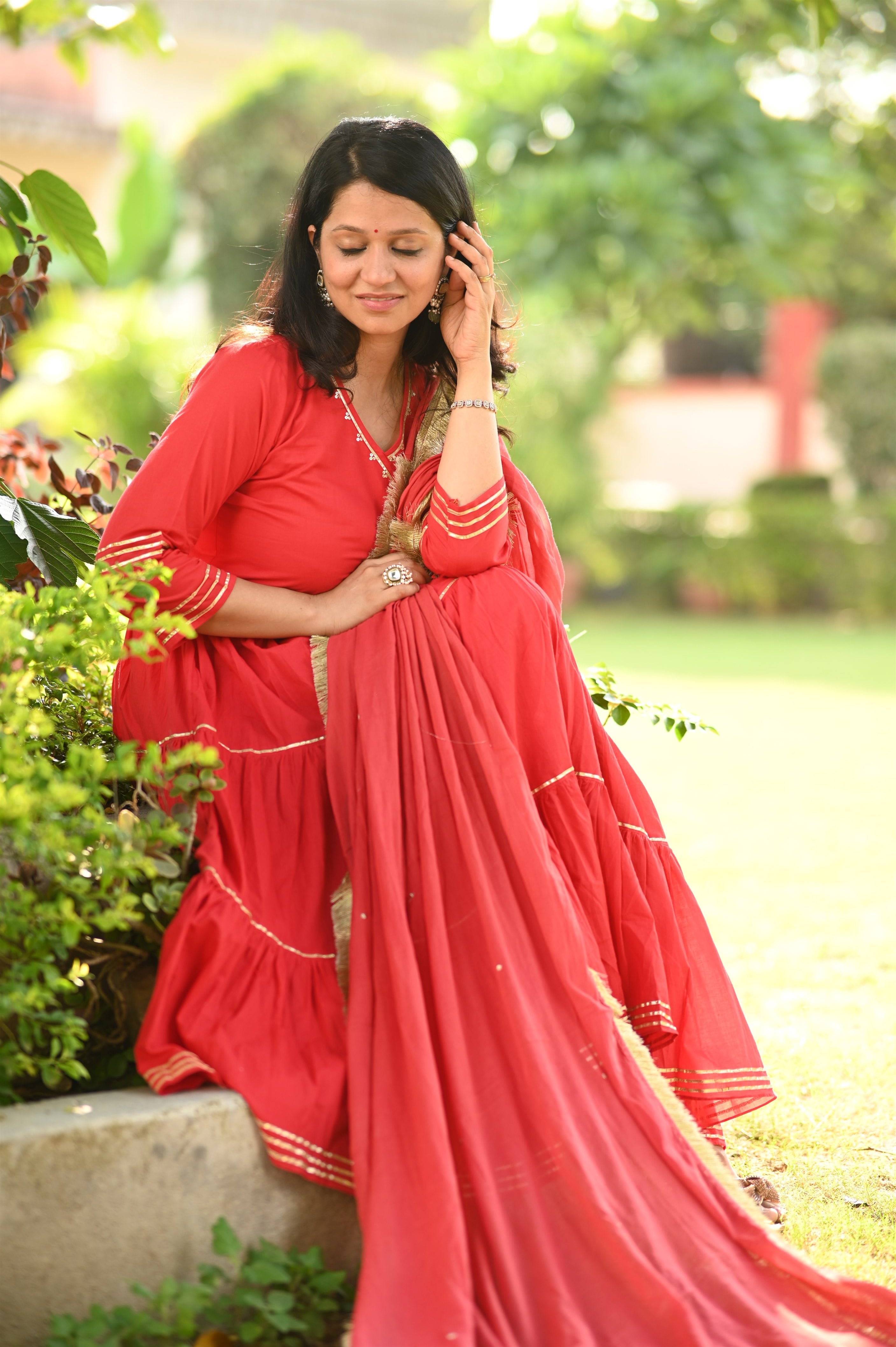 Jhoom Anarkali Cotton Suit Set