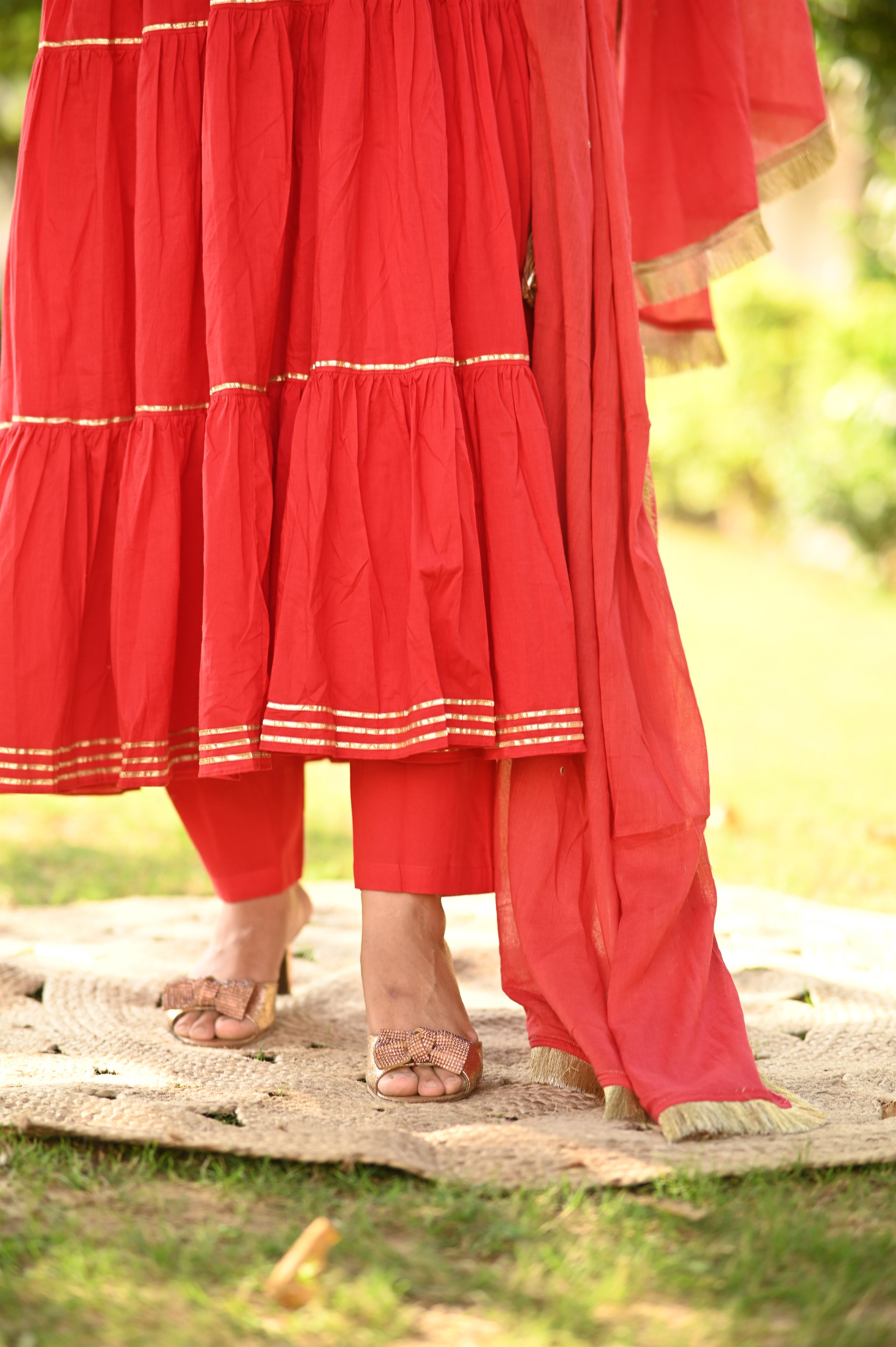 Jhoom Anarkali Cotton Suit Set