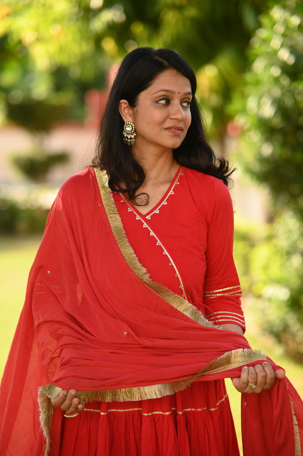 Jhoom Anarkali Cotton Suit Set