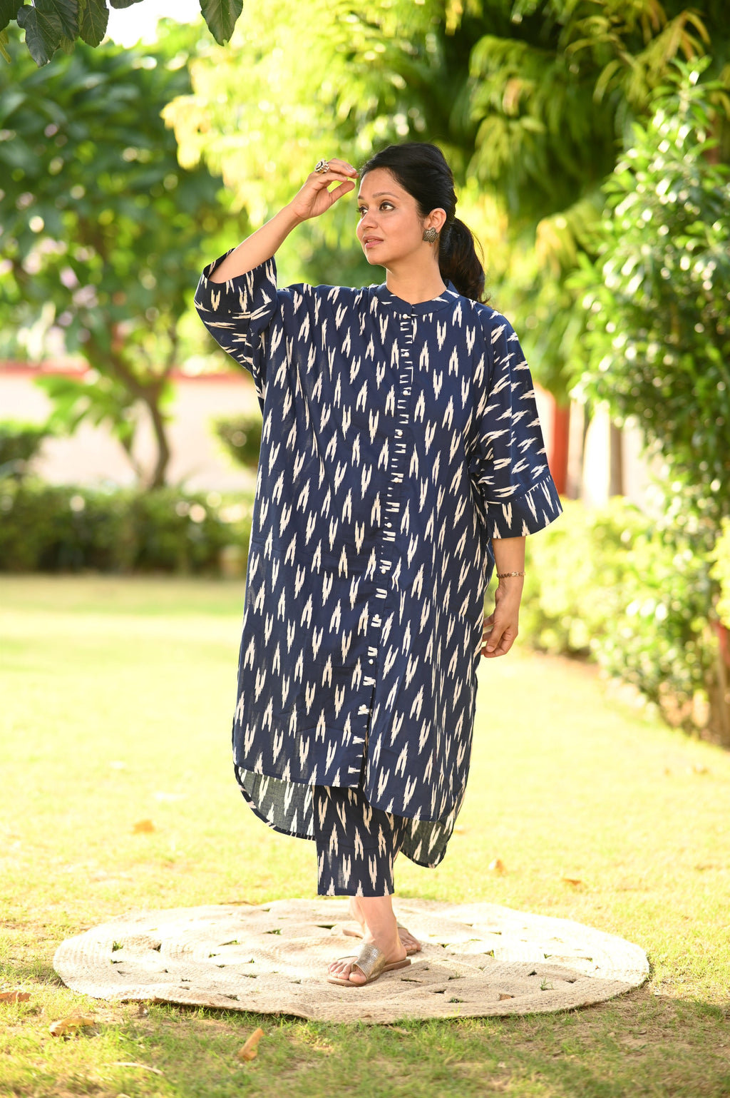 Blue Ikkat Cotton Set