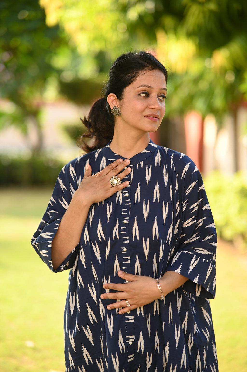 Blue Ikkat Cotton Set