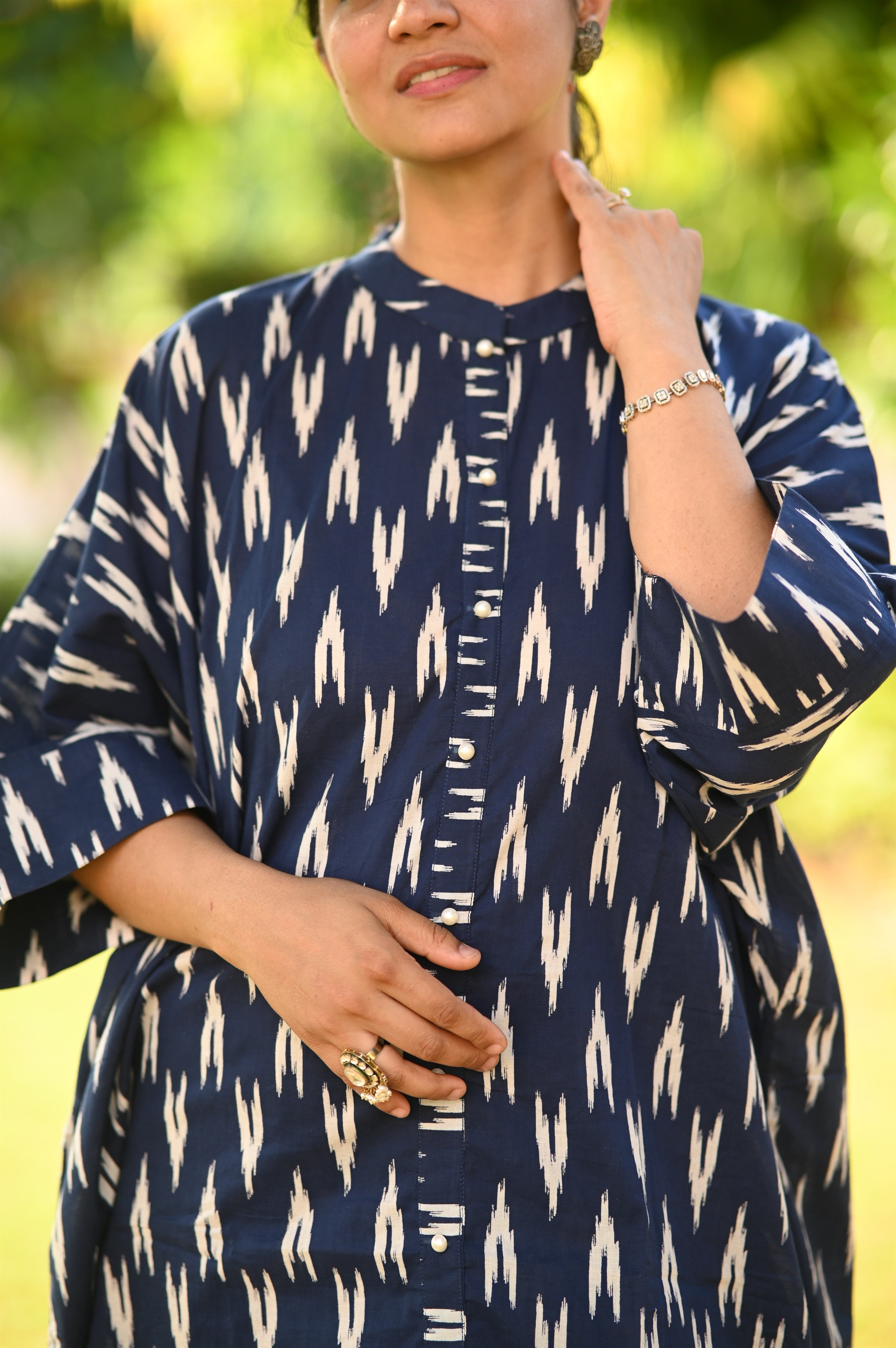 Blue Ikkat Cotton Set