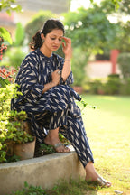 Blue Ikkat Cotton Set