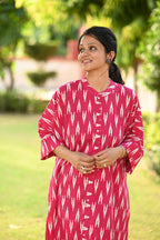 Pink Ikkat Cotton Set