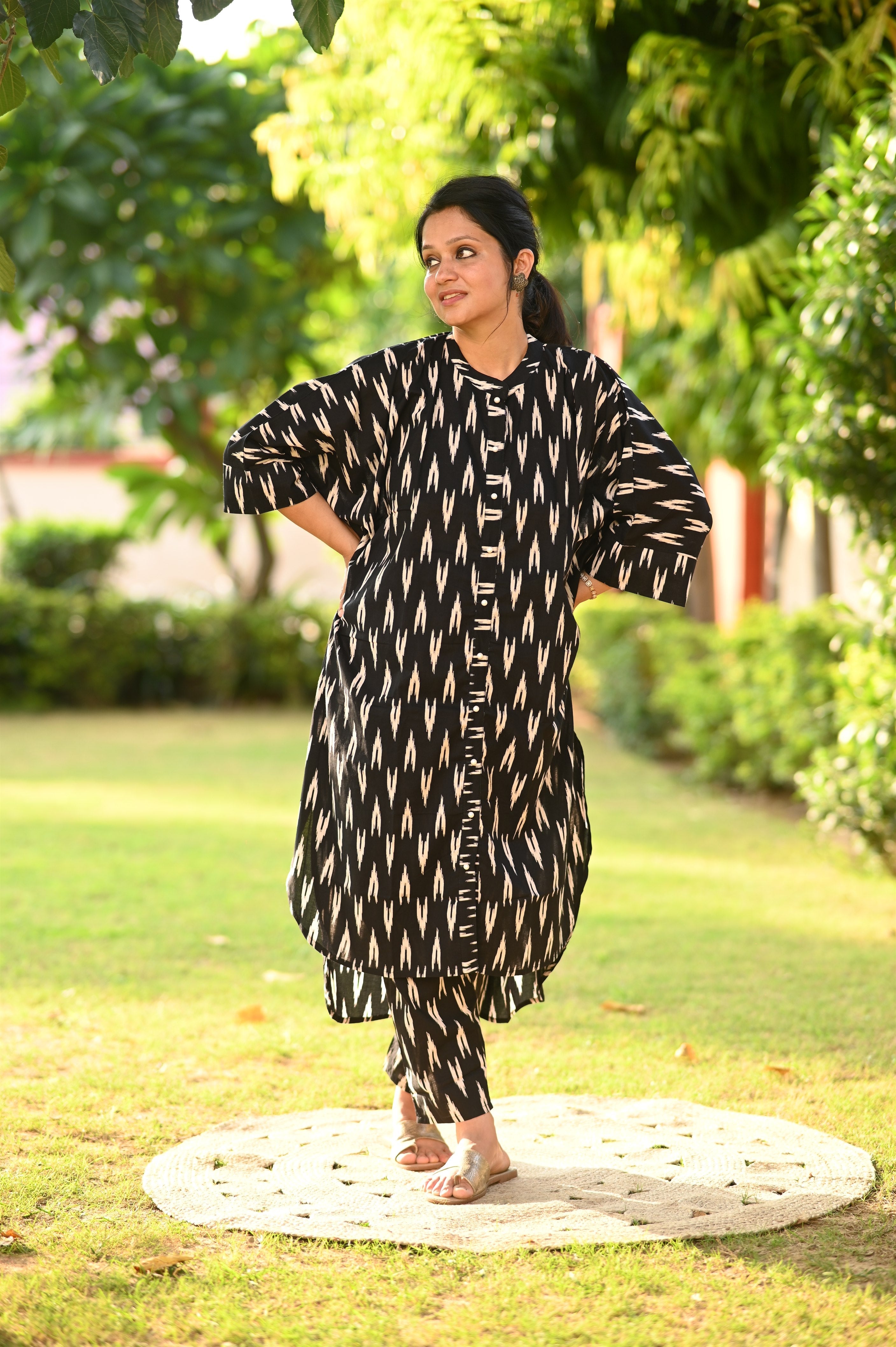 Black Ikkat Cotton Set